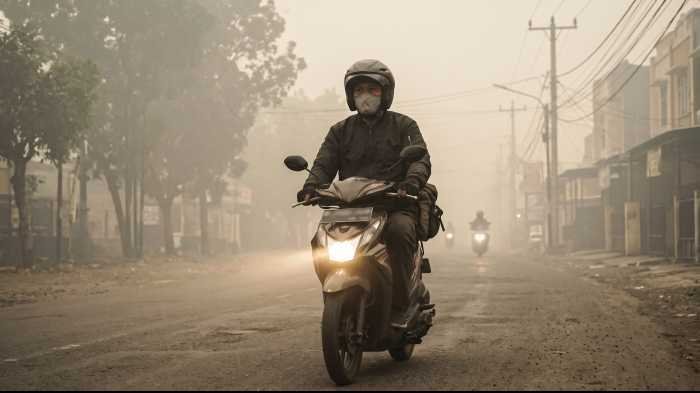 Honda Bagikan 7 Tips Aman Mengendarai Motor saat Kabut Asap 